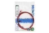 Netværkskabel - Deltaco patch cable - 2 m - red - Rød - TP-62R-SLIM