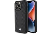 Mobil - Covers & Cases - BMW Leather Diamond Pattern case for iPhone 15 Pro - black - 3666339142568