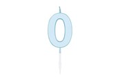 Legetøj - Globos Cake candle 4.5cm Pastel Blue no. 0 - 1180
