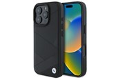 Mobil - Covers & Cases - BMW Sign Leather Crossing Lines Pattern iPhone 16 Pro Max Case - Black - 3666339323554