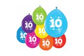 Legetøj - Globos Balloons 2-sided Printed Number 10 8 pcs. - 512010
