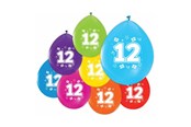 Legetøj - Globos Balloons 2-sided Printed Number 12 8 pcs. - 512012