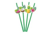 Legetøj - Globos Paper Straws Fruit Aloha - 6 pcs. - 9345