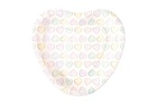 Legetøj - Globos Paper Plates 23cm Heart-Shaped Watercolors Hearts - 8 pcs. - 4484