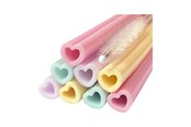 Legetøj - Globos Reusable Silicone Straws Watercolors Hearts - 8 pcs. - 4488