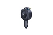 Mobil - Adaptere & Opladere - Baseus PrimeTrip VR2 30W Car Charger with Retractable USB-C Cable - Black - C0206400
