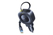 Mobil - Adaptere & Opladere - Baseus PrimeTrip VR2 45W + 45W Car Charger with Retractable USB-C Cable - Black - C0206900