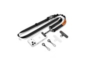 Mobil - Andet Tilbehør - Tech-Protect C9S Rope Crossbody Phone Lanyard - Black and Orange - 5906302323753