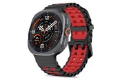 Smartwatch - Tilbehør - Tech-Protect Iconband Pro for Samsung Galaxy Watch Ultra/Ultra2 47mm - Black and Red - 5906302325887