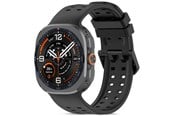Smartwatch - Tilbehør - Tech-Protect Silicone Air Strap for Samsung Galaxy Watch Ultra/Ultra2 47mm - Black - 5906302341382