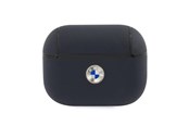 Mobil - Andet Tilbehør - BMW Genuine Leather Silver Logo AirPods Pro Case - Navy Blue - 3666339009441