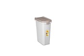 Hunde - Stefanplast foderbeholder, hvid/sand, 25 liter - 281125