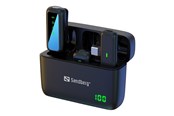 Mikrofon - Sandberg Streamer USB-C Wireless Mic x2 - Dual Wireless Mics | 2.4GHz | 25m Range | Charging Case - 126-55