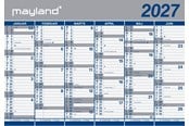 Calendar - Mayland Kæmpekalender 2x6 mdr. papir 2027 (i paprør) - 27064000