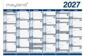 Calendar - Mayland Kæmpekalender 2x6 mdr. PP-plast rør 2027 - 27065400
