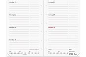 Calendar - Mayland System Mini ugekalender tværformat REFILL 2027 - 27355100
