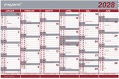 Calendar - Mayland Kontorkalender Dobbelt halvårskalender 2028 - 28063000
