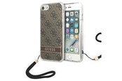 Mobil - Covers & Cases - GUESS GUOHCI8H4STW iPhone SE 2022 / SE 2020 / 7/ 8 brown/brown hardcase 4G Print Strap - 3666339055196