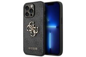Mobil - Covers & Cases - GUESS 4G Big Metal Logo Case for iPhone 14 Pro - Gray - 3666339066260