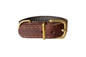 Hunde - Timely TEXAS halsbånd mørkebrun 30 mm. / 50 cm. - 5907784919076