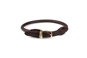 Hunde - Timely PARIS Halsbånd Mørkebrun 10 mm. / 50 cm. - 5907784871510