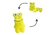 Hunde - Tearrible Aktivitetsbamse Tiny Gul- u/piv 14 cm. - 66006