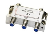 Kabel Organisering - Deltaco - splitter - 4-way F-connectors DC pass Class A - R00150043