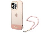 Mobil - Covers & Cases - GUESS GUHCP14XHGCOHP iPhone 14 Pro Max 6.7" pink/pink hardcase Translucent Pearl Strap - 3666339064310