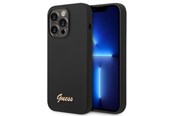Mobil - Covers & Cases - GUESS GUHCP14XSLSMK iPhone 14 Pro Max 6.7" black/black hard case Silicone Vintage Gold Logo - 3666339064914