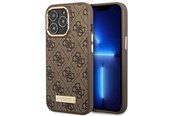 Mobil - Covers & Cases - GUESS GUHMP14LU4GPRW iPhone 14 Pro 6.1 "brown / brown hard case 4G Logo Plate MagSafe - 3666339069926