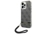 Mobil - Covers & Cases - GUESS GUOHCP14LH4STK iPhone 14 Pro 6.1 "black / black hardcase 4G Print Strap - 3666339093815