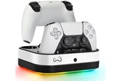 Spil tilbehør - Deep Explorer Dobbelt opladningsstation med LED RGB til DualSense og PlayStation Portal - Oplader - Sony PlayStation 5 - PS5DUACHASTALEG
