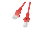 Netværkskabel - Lanberg patch cable - 3 m - red RAL 3017 - Rød - PCU5-10CC-0300-R