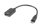USB kabel - Lanberg - USB adapter - Micro-USB Type B to USB - 15 cm - AD-OTG-UM-01