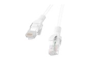 Netværkskabel - Lanberg patch cable - 25 cm - white RAL 9010 - Hvid - PCU6-10CC-0025-W