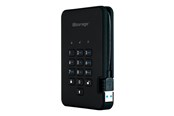Harddisk - Ekstern - iStorage diskAshur² - hard drive - 500 GB - USB 3.1 Gen 1 - TAA Compliant - 500GB - Ekstern Harddisk - Sort - IS-DA2-256-500-B