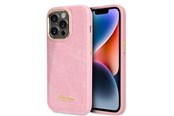 Mobil - Covers & Cases - GUESS Croco Collection case for iPhone 14 Pro - pink - 3666339082949
