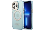 Mobil - Covers & Cases - GUESS Gold Outline Translucent MagSafe case for iPhone 13 Pro / iPhone 13 - blue - 3666339056995