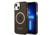 Mobil - Covers & Cases - GUESS Gold Outline Translucent MagSafe case for iPhone 13 - black - 3666339057022