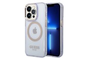 Mobil - Covers & Cases - GUESS Gold Outline Translucent MagSafe Case for iPhone 14 Pro Max 6.7" - Purple - 3666339069575