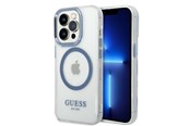 Mobil - Covers & Cases - GUESS GUHMP14XHTRMB iPhone 14 Pro Max 6.7" blue/blue hard case Metal Outline Magsafe - 3666339069810