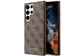 Mobil - Covers & Cases - GUESS GUHCS23LG4GFBR S23 Ultra S918 brown/brown hard case 4G Metal Gold Logo - 3666339117009