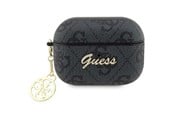 Mobil - Andet Tilbehør - GUESS GUAP2G4GSMK AirPods Pro 2 cover black/black 4G Charm Collection - 3666339102425