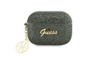 Mobil - Andet Tilbehør - GUESS GUAP2GLGSHA AirPods Pro 2 cover green/kaki Glitter Flake 4G Charm - 3666339110970