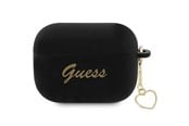 Mobil - Andet Tilbehør - GUESS GUAP2LSCHSK AirPods Pro 2 cover black/black Silicone Charm Heart Collection - 3666339102395
