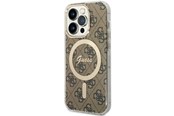 Mobil - Covers & Cases - GUESS GUHMP14LH4STW iPhone 14 Pro 6.1" brown/brown hardcase 4G MagSafe - 3666339126896