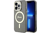 Mobil - Covers & Cases - GUESS GUHMP14LHCMCGK iPhone 14 Pro 6.1" black/black hardcase Glitter Gold MagSafe - 3666339125585