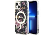 Mobil - Covers & Cases - GUESS Flower MagSafe case for iPhone 14 - black - 3666339115517
