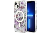 Mobil - Covers & Cases - GUESS Flower MagSafe case for iPhone 14 - transparent - 3666339115630