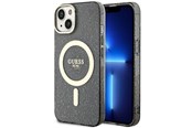 Mobil - Covers & Cases - GUESS Glitter Gold MagSafe case for iPhone 14 - black - 3666339125561
